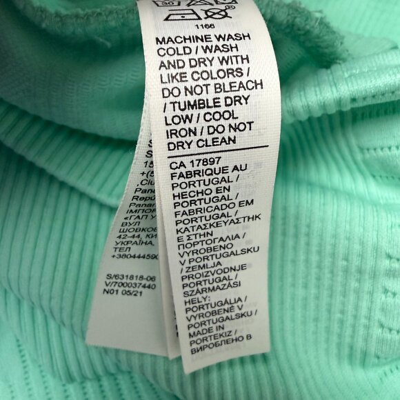 Athleta Plus 1X Flurry Blizzard Seamless Rib Turtleneck Wintergreen Mint - Picture 12 of 15